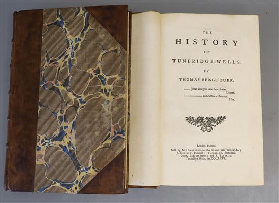 Newton, William - The History and Antiquities of Maidstone, 8vo, rebound, half calf, with repaired